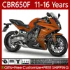 Kit de carénages pour HONDA CBR-650F CBR 650F 2011 2012 2013 2014 2015 2016 Nouveau corps orange 73No.71 CBR-650 CBR 650 CBR650 F 2011-2016 650CC CBR650F 11 12 13 14 15 16 Carrosserie