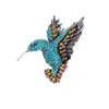 Fashion Delicate Hummingbird With Diamonds Brooches Crystal Pin Brooch For Women Pendant Jewelry Accessories Gift