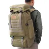 60l Duża wojskowa torba na płótnie backpack Tactical Torby Camping Piesze wędrówki Plecak Army Mochila Tactica Travel Molle Mężczyźni Torby na zewnątrz Y0721