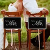 Rustic Wedding Drewniane Blackboard MRS MRS Bridal Prysznic Dekoracja Photobooth Urodziny Przyjęcie DIY Home Decor Sign Message Board