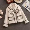 white wool ladies coat