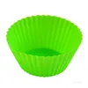 Stampo per torta in silicone Cup Muffin tondo Cupcake Stampi per cottura Cucina per cottura Bakeware Maker Colorful Utensili da cucina per torta fai da te T2I52315