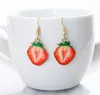 Fruit shaped dangle earring lovely apple watermelon strawberry kiwi earrings for woman and girl Wholesale