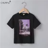 Enfants Noir T-shirt à manches courtes Enfant 3D Motif imprimé O-Cou Coton T-shirt Garçons Vêtements 4-14 ans Summer Top Tee Tops 210508
