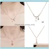 & Pendants Jewelry Elegant Flower Crown Heart Pendant Necklace Female Rose Gold Chain Water Crystal Necklaces For Women Choker Summer Jewelr