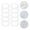 Lamp Covers  Shades 10Pcs E27 E14 Lampshade Retaining Rings Professional Accessories White