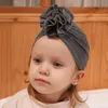 Caps & Hats Baby Turban Hat Born Velvet Boys Girls Knot Headwraps Toddler Kids Soft Stretch Warm Nursery