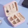 Storage Boxes & Bins Travel Necessary Jewelry Organize Case Waterproof Pu Leather Jewelers Packaging Box Household Earring Ring Arrange Item