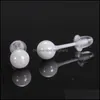 Örhängen Stud Cute 8mm Ball Ceramic Earings For Women Fashion Jewelry Anti-Allergy Party Aessory Earring Jewellry Drop Delivery 2021 H23ZT