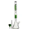 Wholesale 6 Arms Tree Perc Straight Type Freezable Style Hookahs Beaker Straight Tube Bong Oil Dab Rigs Water pipes With Diffused Downstem ILL08-09