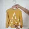 Girls Sweater Kids Coat Outwear 2021 Stars Plus Velvet Thicken Warm Winter Autumn Knitting Tops Cotton Cardigan Children's Cloth Y1024