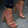 Elbise Ayakkabı Bling Lüks Rhinestone Peep Toe Platformu Stiletto Topuk Ayak Bileği Kayışı Kristal Yüksek Topuklu Düğün Pompalar