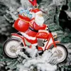 New Creative Santa Claus Motorrad Weihnachtsdekoration DIY Party Home Dekoration Weihnachtsbaumanhänger LLB9881