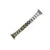 Diamond Rhinestone Bling Strap para Apple Watch Band 38mm 42mm aço inoxidável metal D Forma pulseira Fit iwatch 5 6 SE 4 3 2 1 40mm 44mm