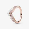 Authentic 925 Sterling Silver Rings For Women CZ Diamond With Original Box Set Fit Pandora Style Wedding Ring Engagement Fine Jewelry Gift Gold Rosegold