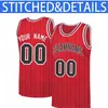 Personalizado DIY DESIGN Chicago Qualquer número Jersey 00 malha moletom de basquete personalizado costura nome da equipe e número VERMELHO BRANCO Preto Bordado Logotipos 99