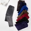 Warme broek gebreide herfst winter mode plus dikke fluwelen dubbelzijdig kasjmier leggings hoge taille thermische 211204