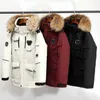 Hooded Real Fur Collar Down Jacket Män och Kvinnor Samma Tjocka Vinter Utomhus Snö Coat Par Tooling Oversized 211011