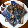 ピュアハンドロールエッジ女性100％天然シルクツイルスカーフ90 * 90cm動物デザイナースカーフFoulard en Soie