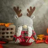 Jul Gnomes Dekoration Reindeer Horns Plush Elf Dock Ornaments Holidays Heminredning Alla hjärtans dag gåvor phjk2110