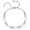 魅力のブレスレットファッションパーティージュエリー調節可能なヘビチェーンレディースのための白い真珠との宝石