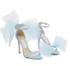 Casamento Romântico Noiva Sandálias Aveline Sapatos Sexy Feminino Salto Alto Laços De Malha Gladiador Sandalias Averly Vestido de Salto Agulha, Sapatos Femininos para Noite