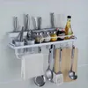 Многофункциональный кухонный сковородок для хранения стойки Органайзер Держатель Крючки Spice Shelf - 60см