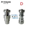 Titanium Nail 10mm&14mm&19mm Joint 6 IN 1 Domeless Titanium Nails For Male and Female Factory Price