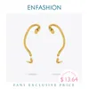 Enfashion Goth Snake Hoop 귀걸이 여성 골드 컬러 빅 동물 귀걸이 농구 2021 패션 쥬얼리 선물 Pendies E211230