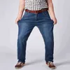 Marka Erkek Kot 2020 Yeni Klasik Gevşek Düz Mavi Jeans Moda Iş Rahat Denim Pantolon Erkek Artı Boyutu 44 46 48 50 52 G0104