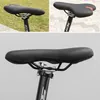 Selles de vélo Selle Coussin en silicone Surface en cuir PU Rempli de silice Gel Confortable Siège de vélo Antichoc VTT Accessoires de vélo