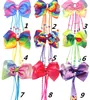 Barndekorationer Bow Hair Loop Hair Rope Rainbow Braid Girls Stage Party Favorit Tillbehör T2i52736