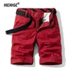 Mens Summer Style Classic Fashion Loose Fit Cotton Shorts Men British Embroidery Ripped Holes Washed Retro Denim 210714