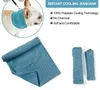 Serviette de refroidissement de glace Bandana pour animal de compagnie chien chat écharpe été respirant serviettes fraîches envelopper bleu arcs accessoires dans le sac de détail Pack SN2593