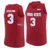 Nikivip C.J. Jackson #3 баскетбольные майки Боб Тодд #18 Коннор Фултон #45 Osu Ohio State Buckeyes College Retro Men's Stitched Custom Любое имя