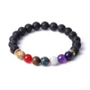 8mm Shoushan Rosewood Beads Bracelet Black Lava Stone Chakras Buddha Yoga Women Men Hand String Jewelry