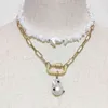 Criativo design senhora charme pingente colar barroco natural pérola moda torcida jóias handmade festa tendência acessórios