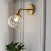 Lâmpada de parede Bola de vidro interior Luzes LED Banheiro Espelho Escada Nórdico Sconce moderno com interruptor de corrente