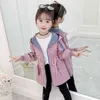 Spring Autumn Long Sleeve Hooded Jacket For Girls Brand Windbreaker Children Teenage Kids Clothes 4 6 8 10 12 13 211204