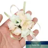 Corsage de pulso irmãs de honra irmãs mão flores artificiais flores nupciais para casamento dança decoração de festa nupcial