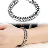 Link, Chain 1 PC Bracciale con fibbia quadrata da uomo Cool Love Models in acciaio al titanio