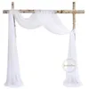 Arche de mariage drapant tissu 29 "de large 6.5 mètres en mousseline de soie tissu rideau draperie cérémonie réception Swag 210913