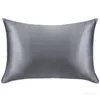 20 * 26Ink Silk Satin Pillowcase Hem Multicolor Ice Silk Pillow Case Zipper Pillow Cover Double Face Envelope Bedding T2i52097