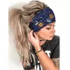 Donne Wide Sports Yoga Fascia per capelli elasticizzata Fascia per capelli con stampa elastica Boho Turbante Accessori per capelli Fascia per il sudore 1300 Z2