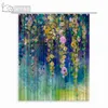 Shower Curtains Nyaa Brightly Coloured Flowers Oil Painting Style Waterproof Polyester Fabric Bathroom For Home Decor
