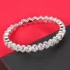 Nouveau Style Argent Couleur Cristal Stretch Shine Bracelets pour Femmes Couple Petite Amie Bracelets Filles De Mariage Cadeau De Mariée Q0719