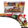 Treno elettrico di Natale Musica Binari ferroviari Treno ferroviario giocattolo Giocattolo per bambini Auto elettrica Simulazione Musica Treno leggero Natale