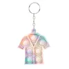 2021 Push Fidget Speelgoed Sleutelhanger Gunst Voor Kinderen Volwassen Decompressie Toy Siliconen Camo Rainbow Knaagdier Pioneer Anti Stress Bubbels Board Sleutelhanger Groothandel