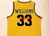 Stitched Jason Williams # 33 Dupont High Shool Bastketball Jersey Amarelo XS-6XL Personalizado Qualquer Nome Número Basquete Jerseys