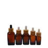 30 ml oranje vierkante druppelaar glazen fles Eco-vriendelijke bamboe wit zwart cap cosmetische essentiële olie aromatherapie container verpakking SN5419